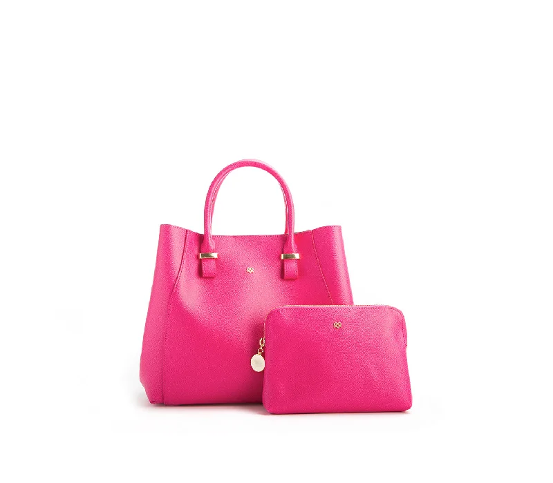Jane - Hot Pink Vegan Leather Satchel Fashion Bags With Huge Discounts