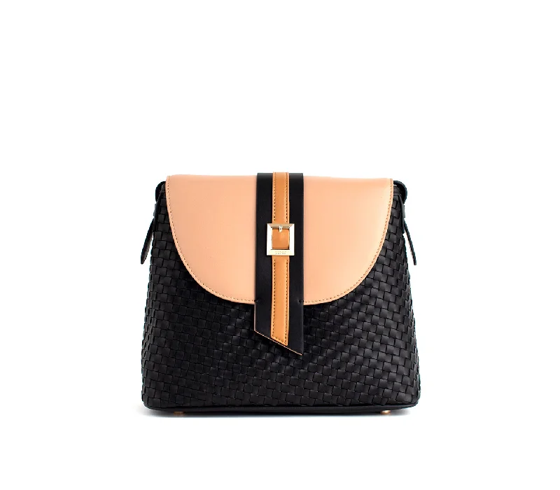 Contemporary Fashion Sale Kate - Black Vegan Basket Weave Bag Handbag Deals For Every Occasion