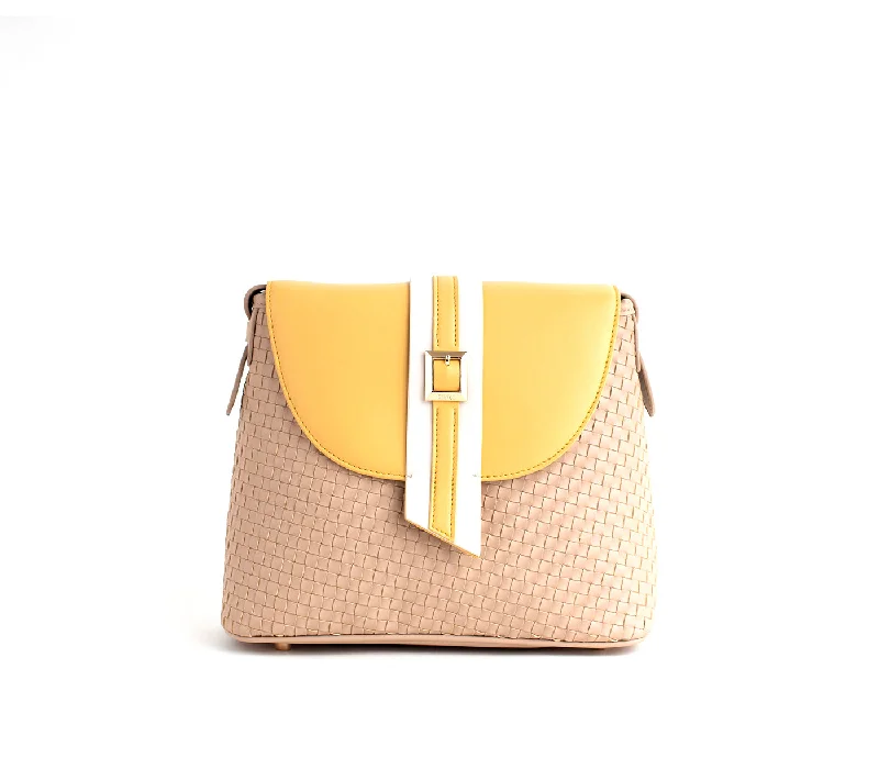 Kate - Nude Vegan Basket Weave Bag Fashionable Handbags At Must-Have Prices
