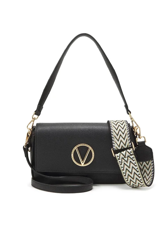 Popular Collection Valentino Katong Pebbled Leather Crossbody Bag, Black High-End Handbags At Affordable Prices