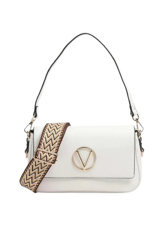 Low Price Special Valentino Katong Pebbled Leather Crossbody Bag, White Modern Handbags With Stylish Discounts