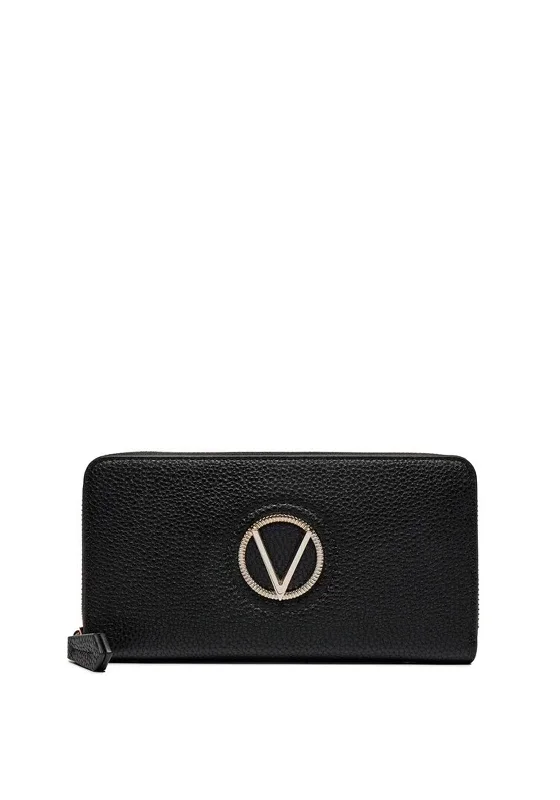 Fashion Forward Femininity Valentino Katong Zip Around Wallet, Black Designer Bags At Low Prices