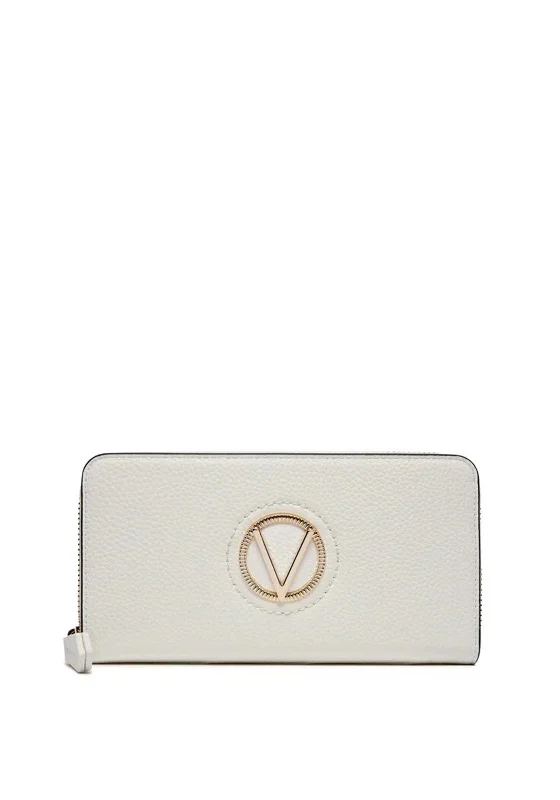 Trend Leading Collection Valentino Katong Zip Around Wallet, White Affordable Elegance, Grab Yours Now