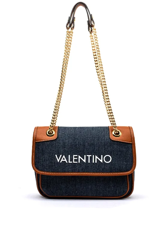 Premium Style Offers Valentino Leith Medium Shoulder Bag, Blue Denim Elegant Purses At Clearance Prices