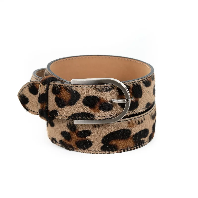 Unbeatable Deals Leopard Cow Hair and Real Leather Wide Belt Pack of Two Luxury Handbags, Budget-Friendly
