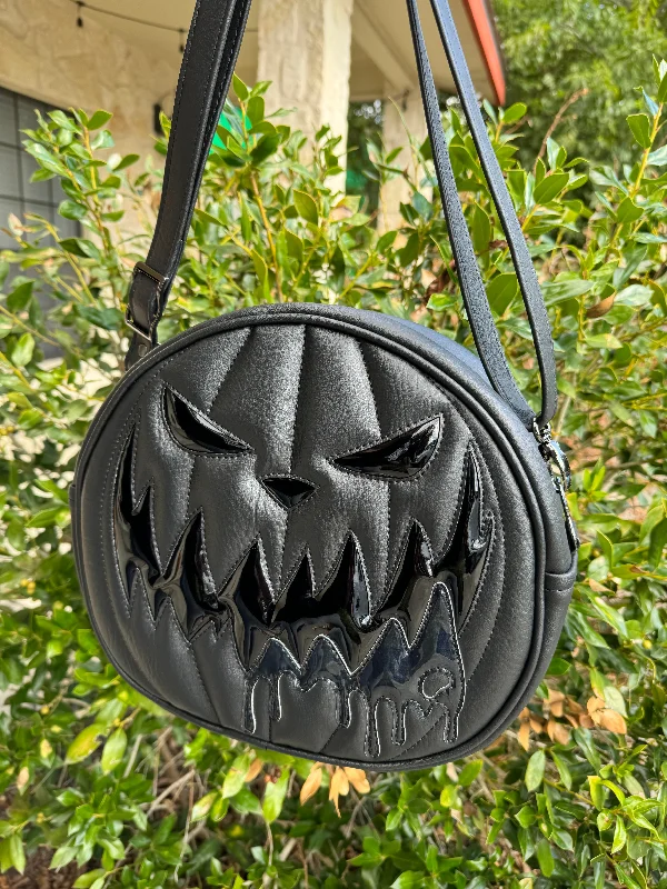 Seize Bargains Mean Face Ooze Cruiser - Heidi Black, Black Chrome, Oil Slick Glitter Holo *PRE-ORDER Fashionable Crossbody Bags At Special Offers