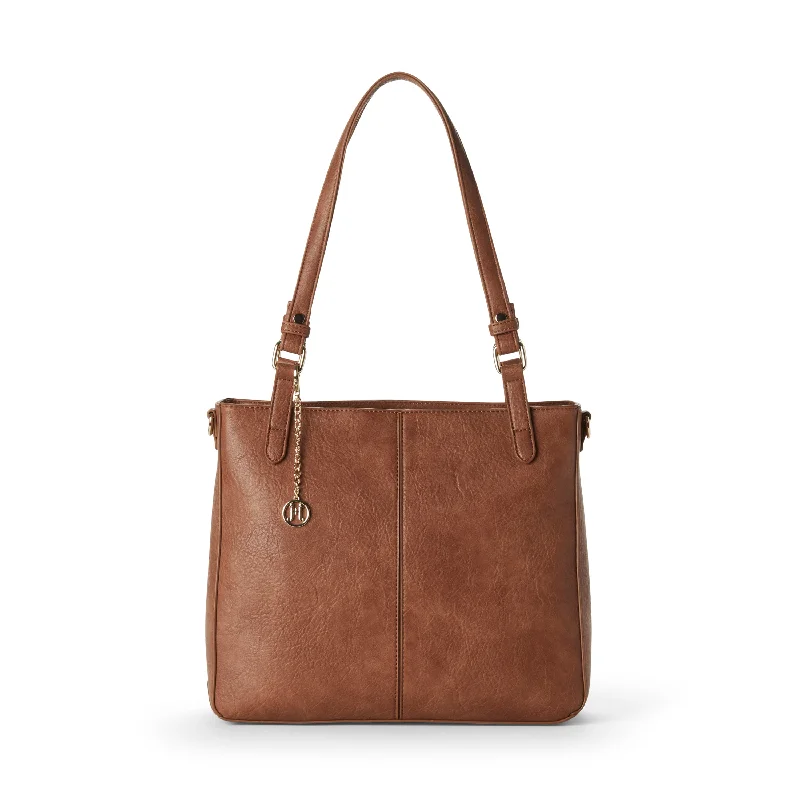 Elegant Fashion Offers MENA Vegan Tote Bag in Camel Statement Bags With Exclusive Savings