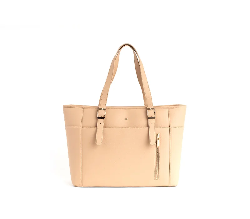 Avant-Garde Style Promotions Miley - Light Brown Vegan Leather Laptop Bag High-End Handbags At Affordable Prices