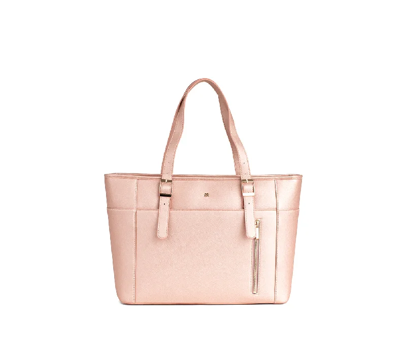Miley - Light Pink Vegan Leather Laptop Bag Exclusive Discounts On Stylish Handbags