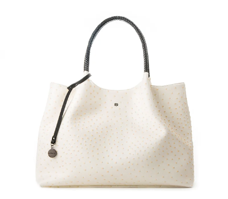 Chic And Clearance-Priced Tote Bags Naomi - White Vegan Leather Tote Bag Grab Your Favorite Handbags At Discounted Prices