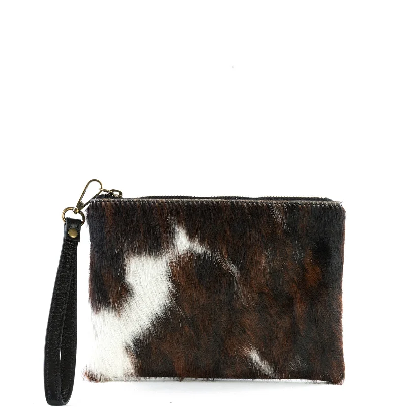 Affordable Bags Natural Cow Hair and Real Leather Clutch Bag Elegant Totes At Limited-Time Prices