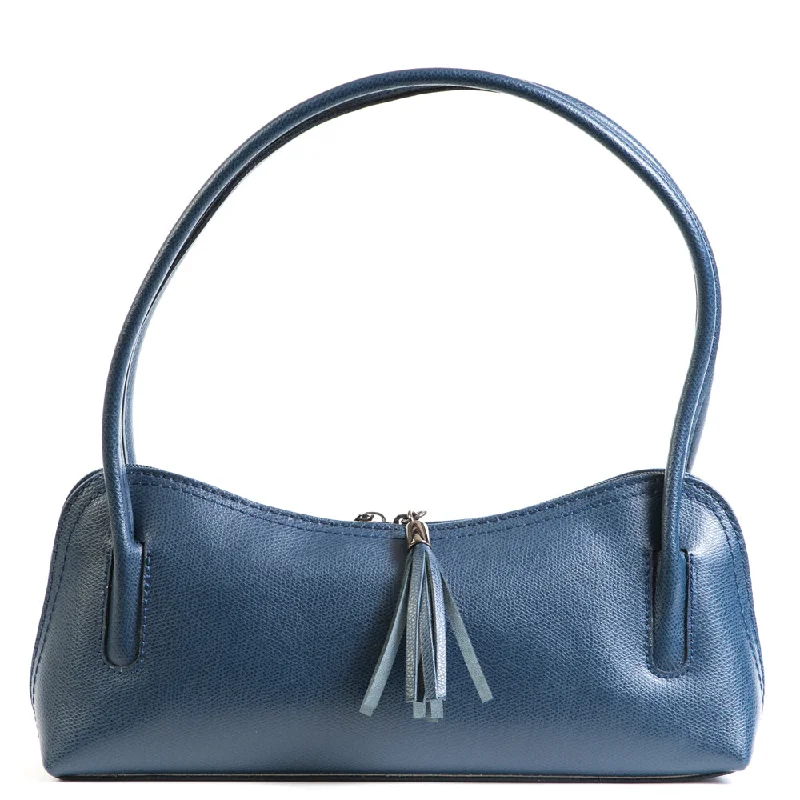 Contemporary Casual Deals Navy Real Leather Shoulder Bag The Best Handbag Deals Are Available Now