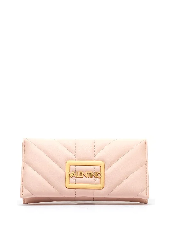 Limited Time Offer Valentino Oaxaca Quilted Large Wallet, Rose Premium Bags At Special Prices