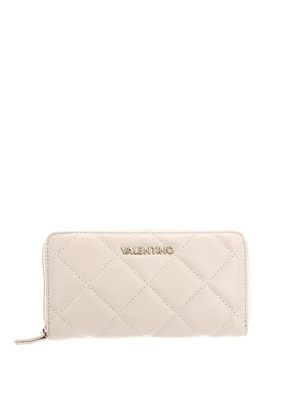 Valentino Ocarina Large Zip Around Wallet, Ecru Elegant Bags With Limited Stock Available