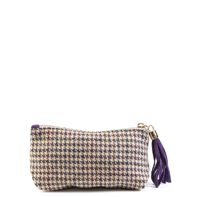 Edgy Bags For Bold And Daring Fashionistas Purple Yorkshire Tweed Mini Clutch Pod Best-Selling Bags Now At Exclusive Promotional Prices