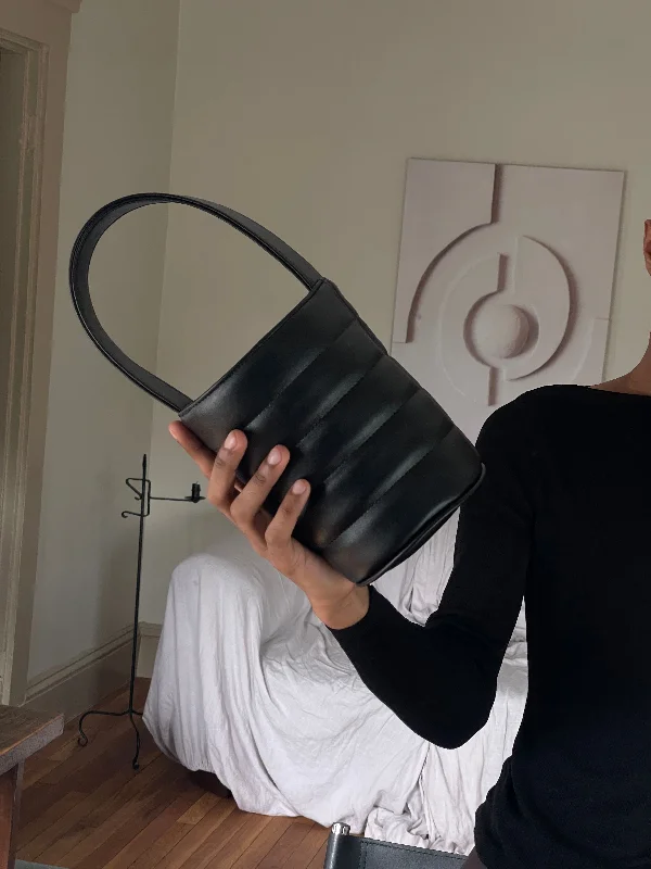 Bags For Playful And Chic Styles Quilted Mini Bucket Bag • Panther Trendy Purses With Limited-Time Offers
