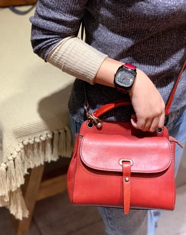 Hurry Before It's Gone Vintage Red Ladies Leather Square Satchel Handbag Purse Brown SHoulder Bag Side Bag for WOmen Affordable Luxury – Exclusive Savings On Premium Bags