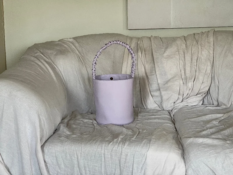 Timeless Elegance Redefined Scrunchie Bucket Bag • Lilac | IB x HOZEN Stylish Totes, Special Discounts