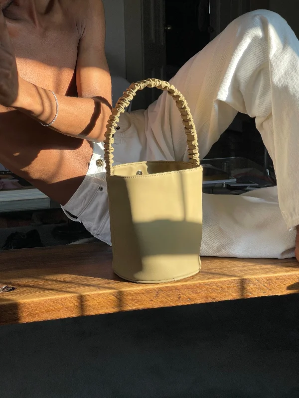 Seasonal Picks Scrunchie Bucket Bag • Toffee | IB x HOZEN Carry Elegance For Less – Best Bag Deals Here