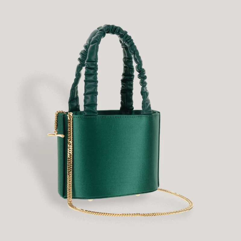 Special Offers, Don't Miss Sophia - Emerald Satin Limited-Time Handbag Sale