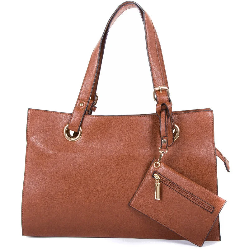 Enjoy Discount Tan Faux Leather Shopper Shoulder Bag Handbag Deals For Every Occasion