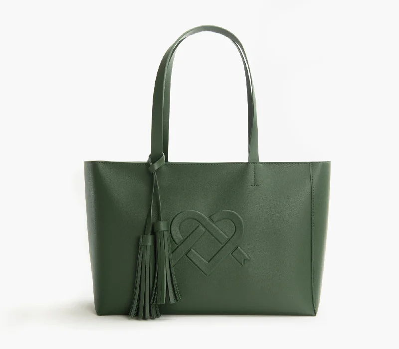 Exclusive Discount Tippi - Green Vegan Leather Tote Bag Stylish Totes With Special Discounts