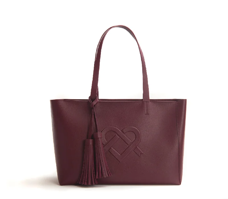 Latest Fashion Tippi - Burgundy Vegan Leather Tote Bag Exclusive Discounts On Stylish Handbags Latest Fashion Tippi - Burgundy Vegan Leather Tote Bag Exclusive Discounts On Stylish Handbags