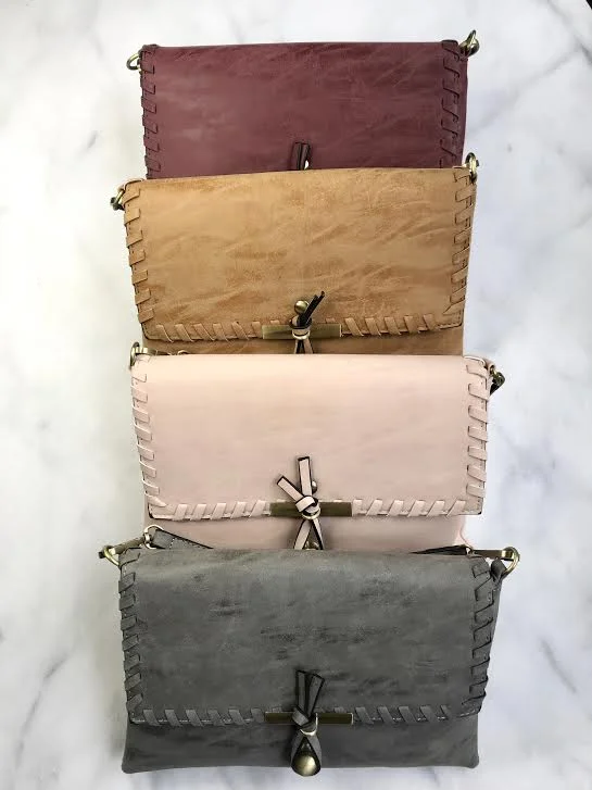 Professional Bags With Office Discounts Top Stitch Crossbody Bag /  Clutch- Multiple Colors Handbag Deals You'll Love