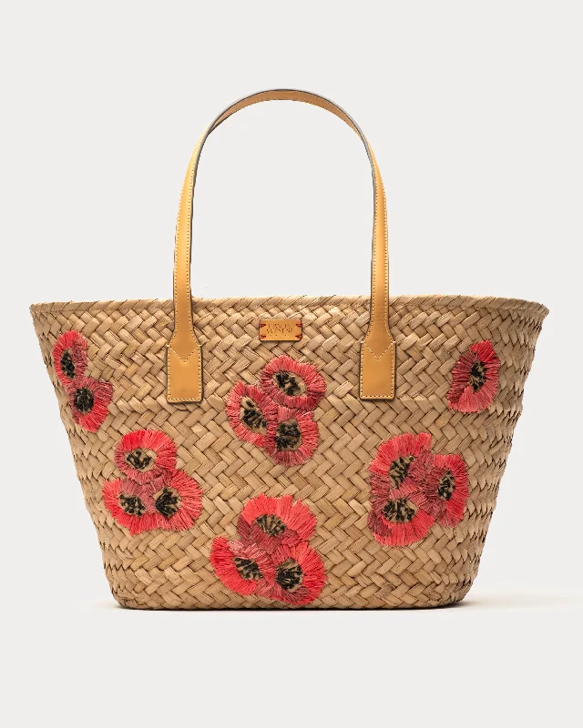 Valentine's Special Tote w/Embroidery Poppy Elegant Bags With Limited Stock Available