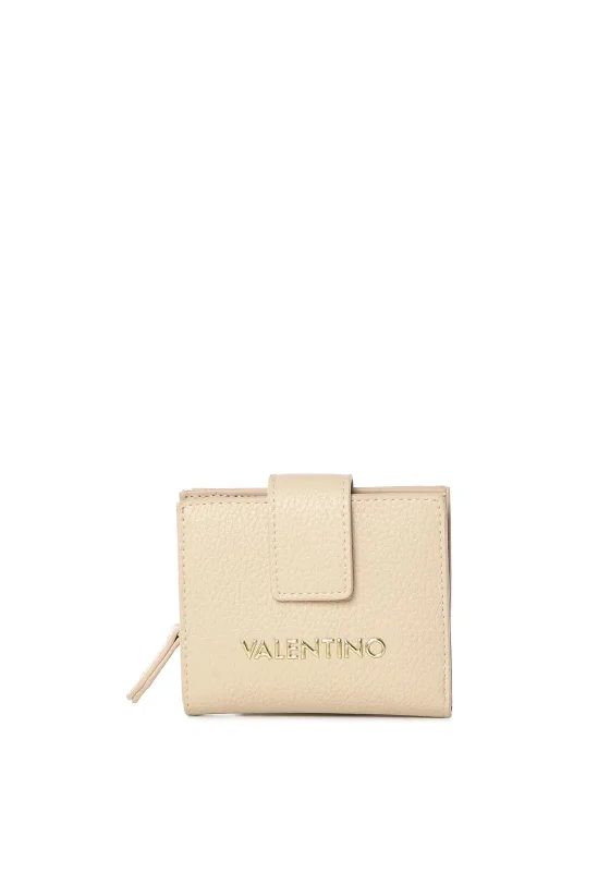 Essentials On Sale Valentino Alexia Pebbled Wallet, Ecru Shop Timeless And Trendy Bags At Limited-Time Discounts