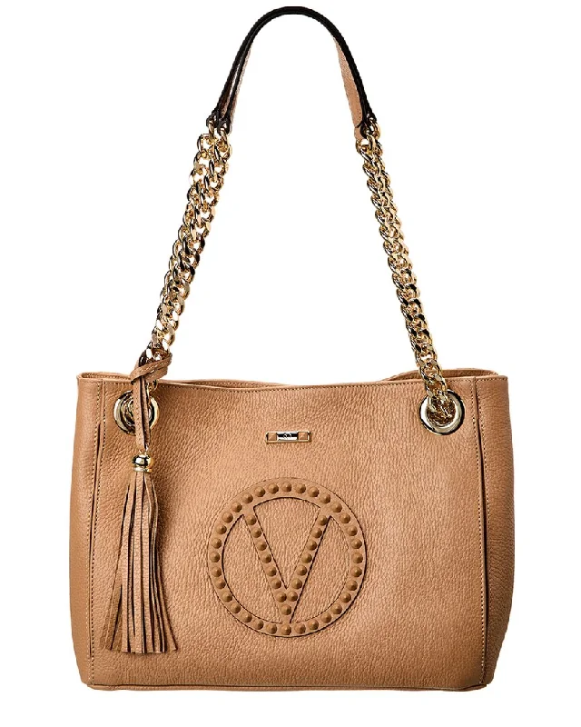 Valentino by Mario Valentino Luisa Rock Leather Shoulder Bag Seasonal Sale On Trendy Handbags