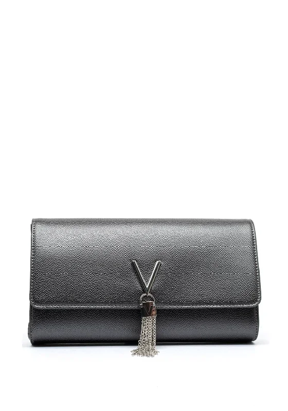 Quick Grab Deals Valentino Divina Large Clutch Bag, Grey Trendy And Classic Bags Now At Unbeatable Discounts