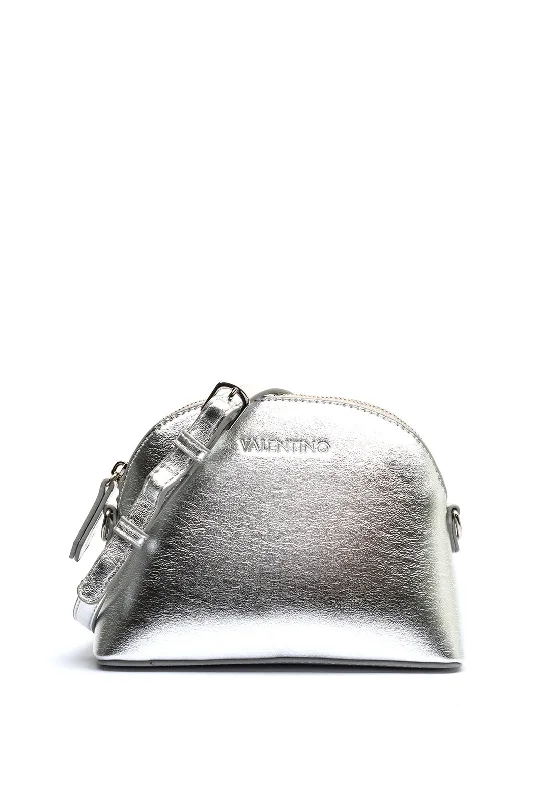 Lightweight Bags With Clearance Prices Valentino Mayfair Small Dome Crossbody Bag, Silver Stylish And Durable Handbags At Great Value