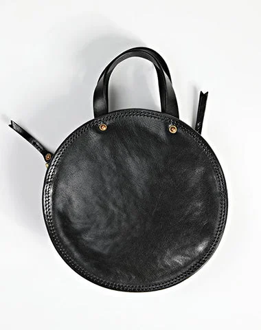 Polished Style Deals Vintage Womens Black Leather Round Handbag Purses Black Round Shoulder Bag Crossbody Handbag for Women Stylish Bags At Unbeatable Prices – Shop Now
