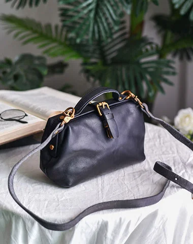 Clearance Sale, All Cheap Womens Black Leather Doctor Handbag Purses Vintage Black Doctor Side Purses for Women High-End Bags, Low-End Prices