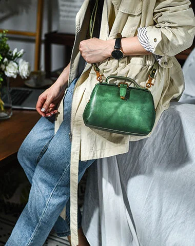 Urban Style Womens Green Leather Doctor Handbag Purses Vintage Green Doctor Side Purses for Women High-Fashion Handbags At Reduced Costs Urban Style Womens Green Leather Doctor Handbag Purses Vintage Green Doctor Side Purses for Women High-Fashion Handbags At Reduced Costs