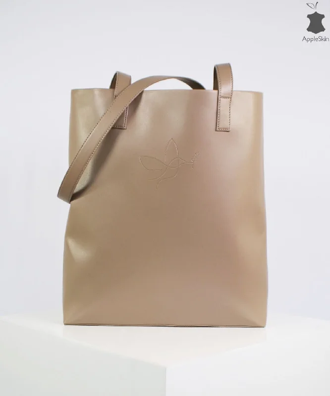 Black Friday Deals On Stylish Handbags nuuwaï - Vegan Shopper - YOSSI SOFT TAUPE Sleek And Stylish Handbags At Lower Prices