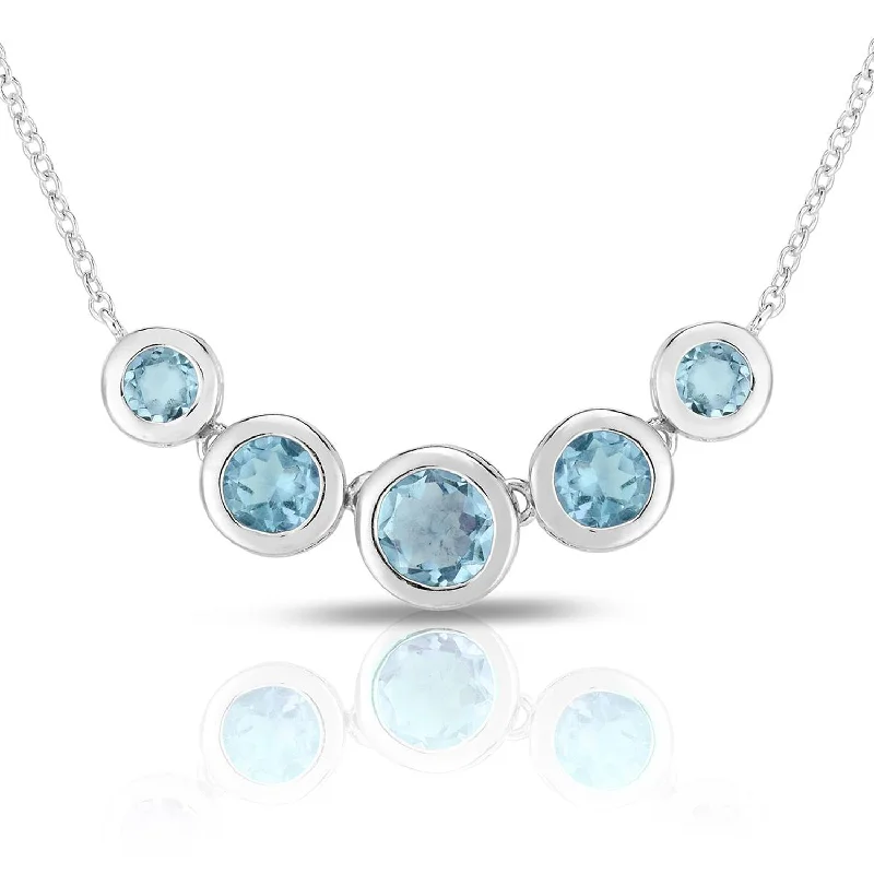 Waterproof Stainless Steel Jewelry For Lasting Beauty Bezel Set Genuine Gemstone Necklace