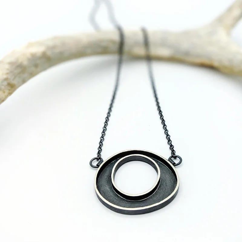 Bestselling Jewelry At Special Promotional Rates Mini Crop Circle Necklace in Sterling Silver