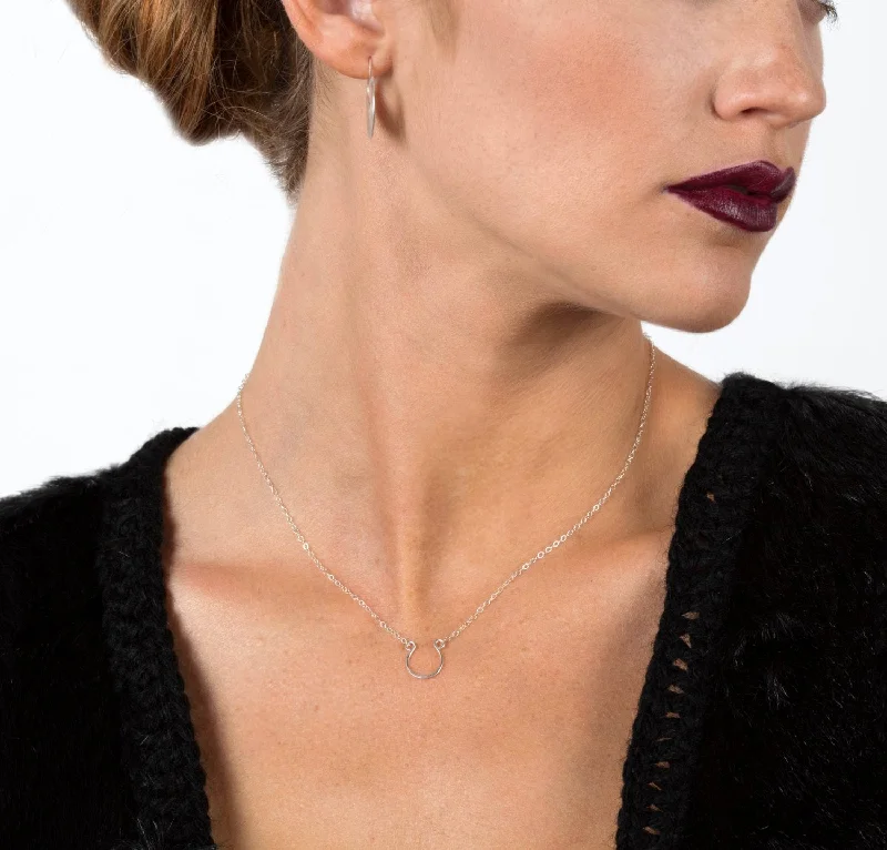 The Ultimate Jewelry Sale – Shop Premium Styles Lucky Horseshoe Necklace in Sterling Silver