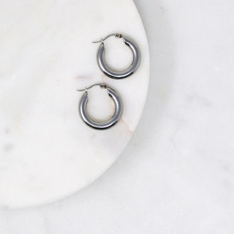 Unmissable Jewelry Clearance – Final Reductions Retro Hoop Earrings - Thick Medium Stainless Unmissable Jewelry Clearance – Final Reductions Retro Hoop Earrings - Thick Medium Stainless