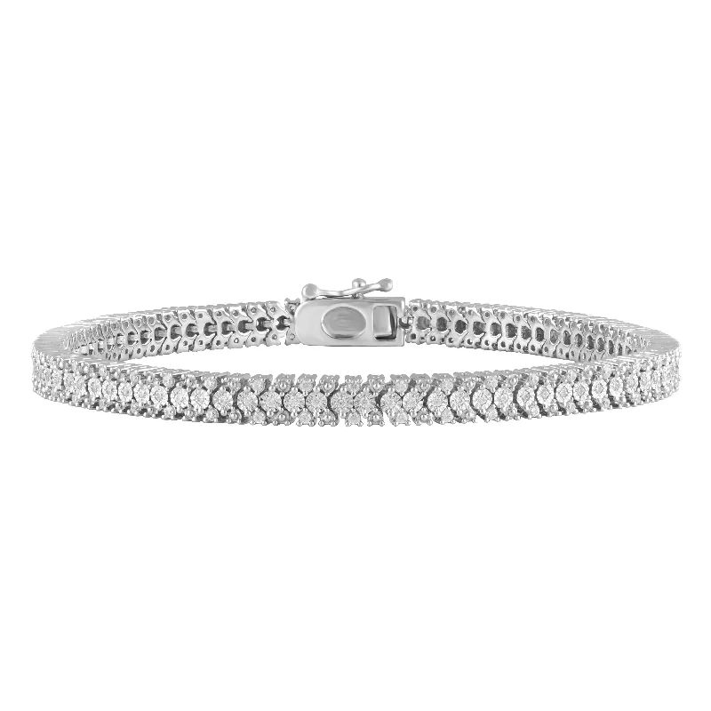 Shine Without Limits – Jewelry Sale Happening Now 1 Carat Diamond Tennis Bracelet with 167 Diamonds 18cm in Sterling Silver