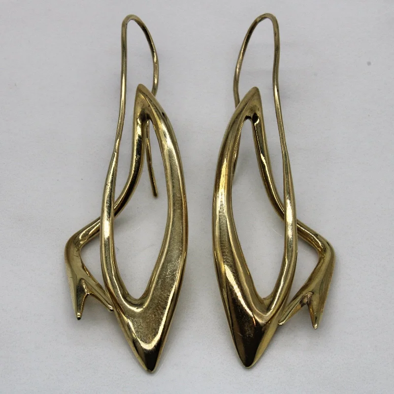 Luxury Jewelry Now At Special Promotional Rates 10k Yellow Gold Abstract Earrings |