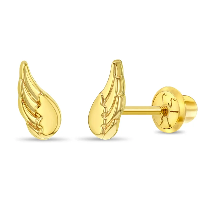 Sparkle For Less – Shop Our Limited-Time Jewelry Deals 14k Gold Feathered Wings Women's Earrings