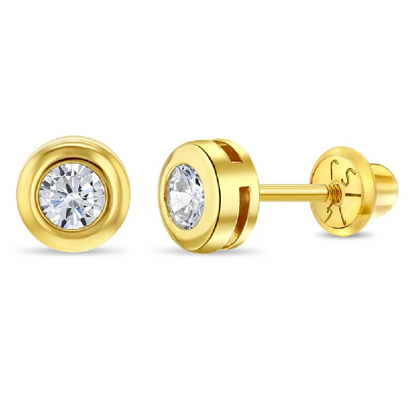 Flash Sale On Elegant Jewelry – Don't Miss Out 14k Gold Halo Clear CZ Women's Earrings