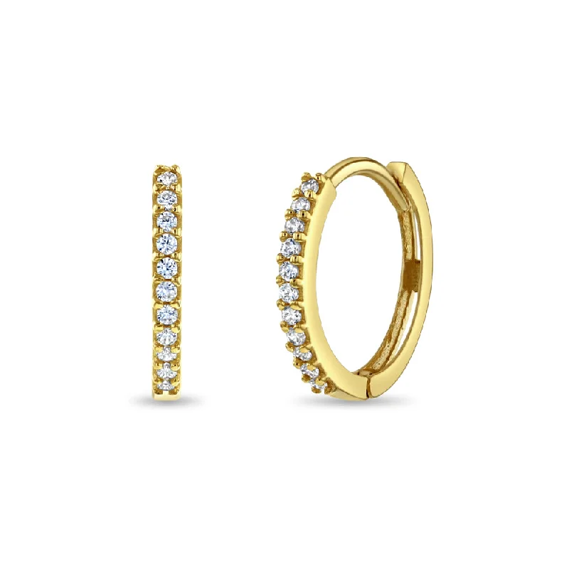 Affordable Luxury Jewelry – Style At A Great Price 14k Gold Paved Hoop Women's Earrings