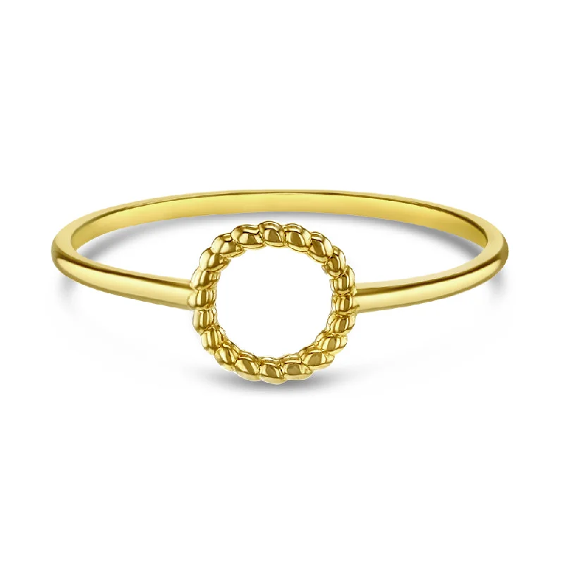 Limited-Time Jewelry Sale – Elegant Styles At Less 14k Gold Twisted Open Circle Women's Ring