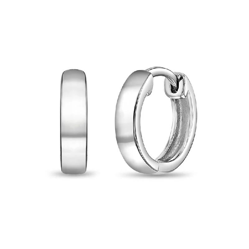 Must-Have Jewelry At Unbelievable Discounts Bold 9-13mm Women's Earrings Hoop/Huggie - Sterling Silver