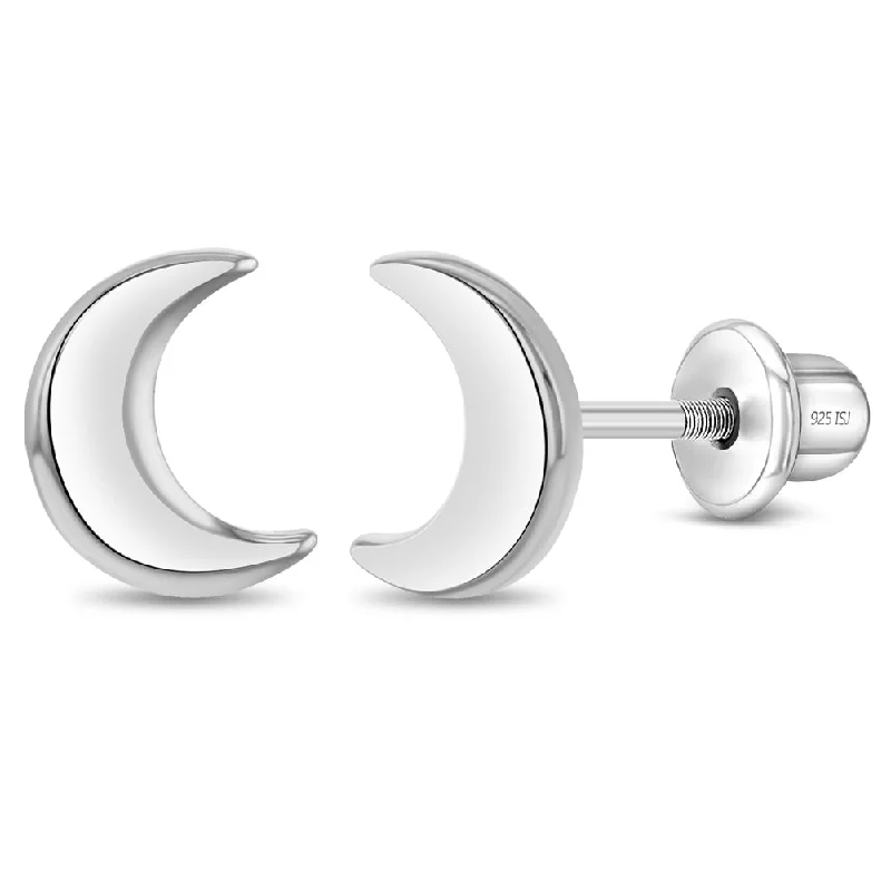 Dainty And Elegant Jewelry Now At Reduced Prices Crescent Moon Women's Earrings - Sterling Silver