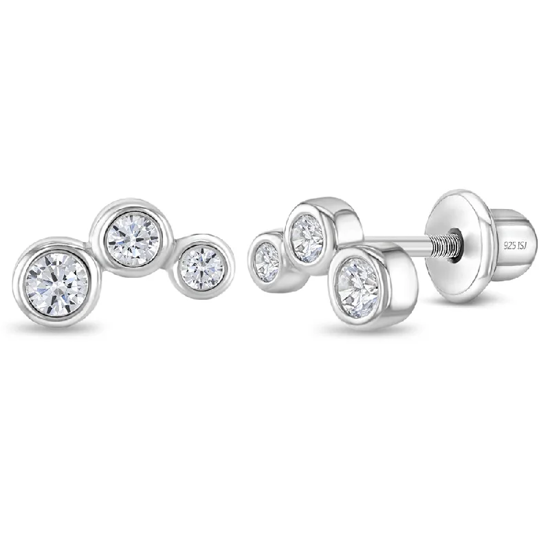 Shine In Style – Shop Jewelry Discounts Today Cubic Zirconia Climber Women's Earrings - Sterling Silver